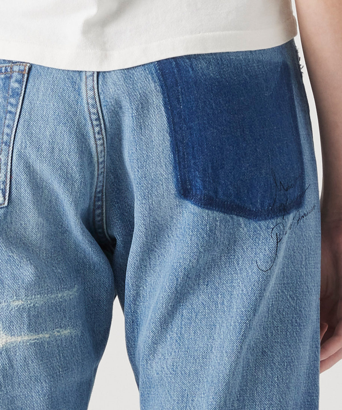 MAISON KITSUNÉ X KURO PATCHWORK DENIM PANTS