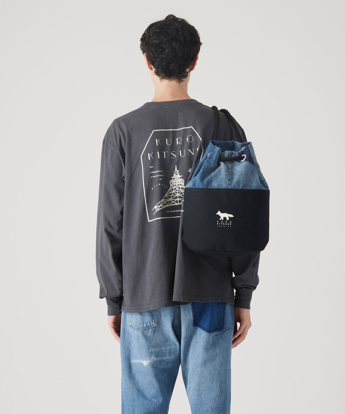 MAISON KITSUNÉ X KURO DENIM BAG