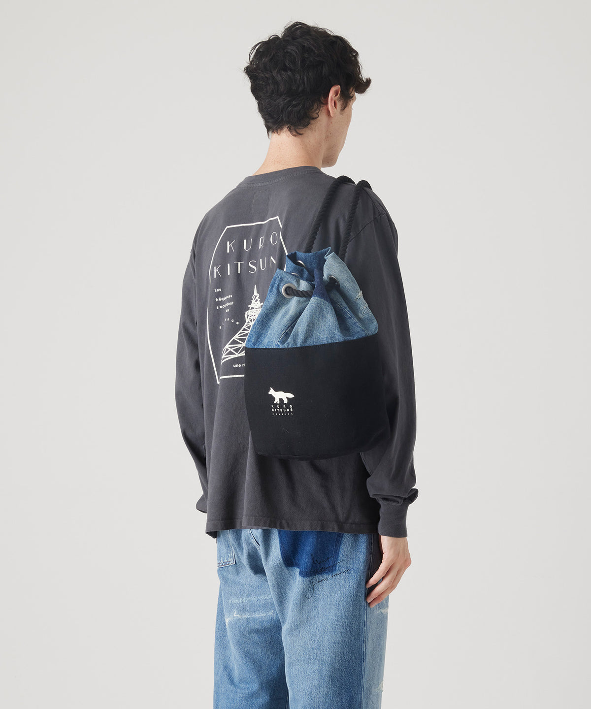MAISON KITSUNÉ X KURO DENIM BAG