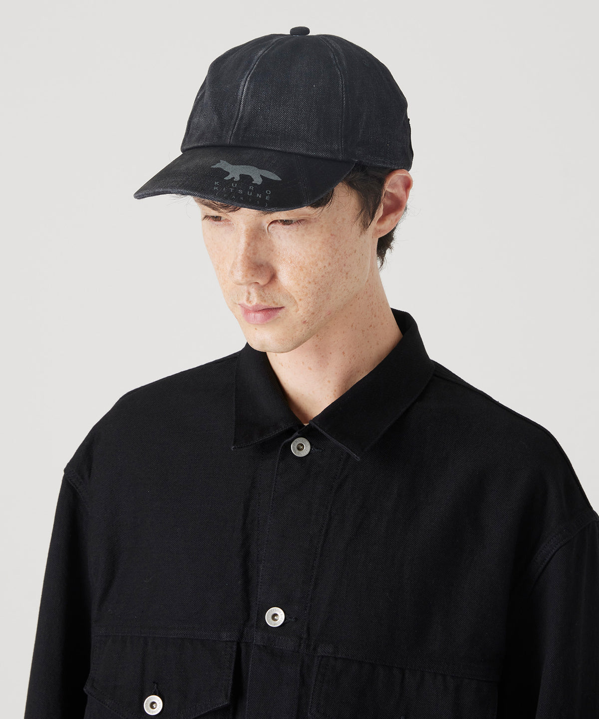 MAISON KITSUNÉ X KURO BLACK DENIM CAP