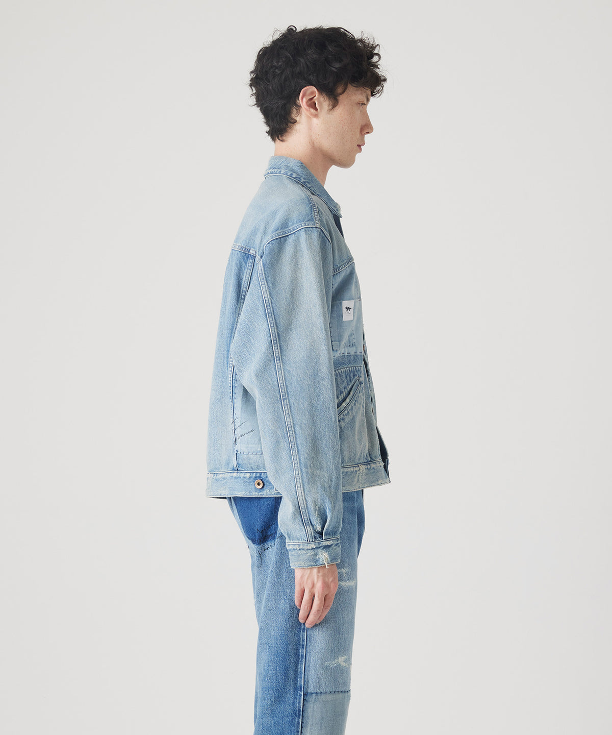 MAISON KITSUNÉ X KURO PATCHWORK DENIM JACKET