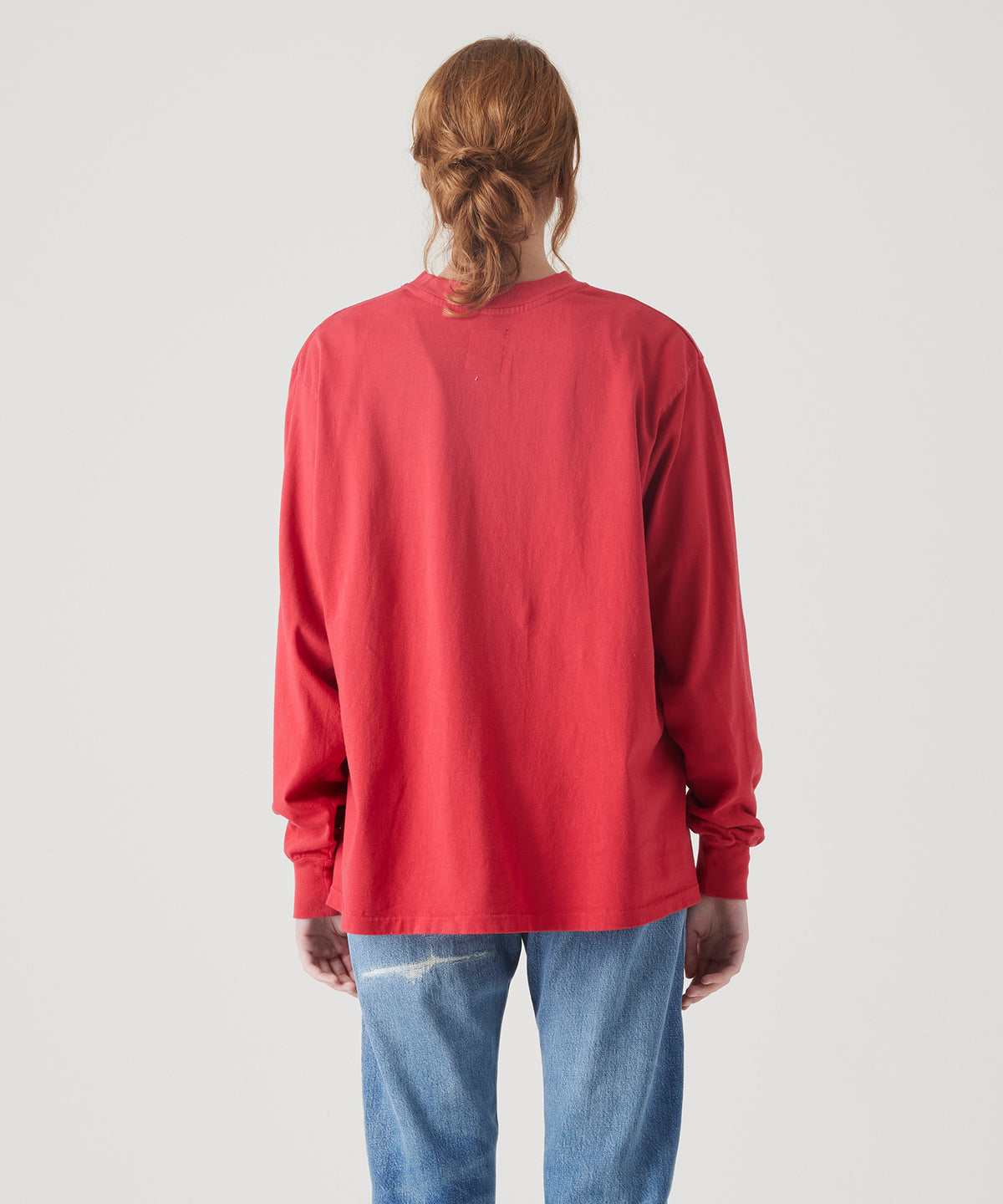 MAISON KITSUNÉ X KURO FADED RED LONG SLEEVE TEE