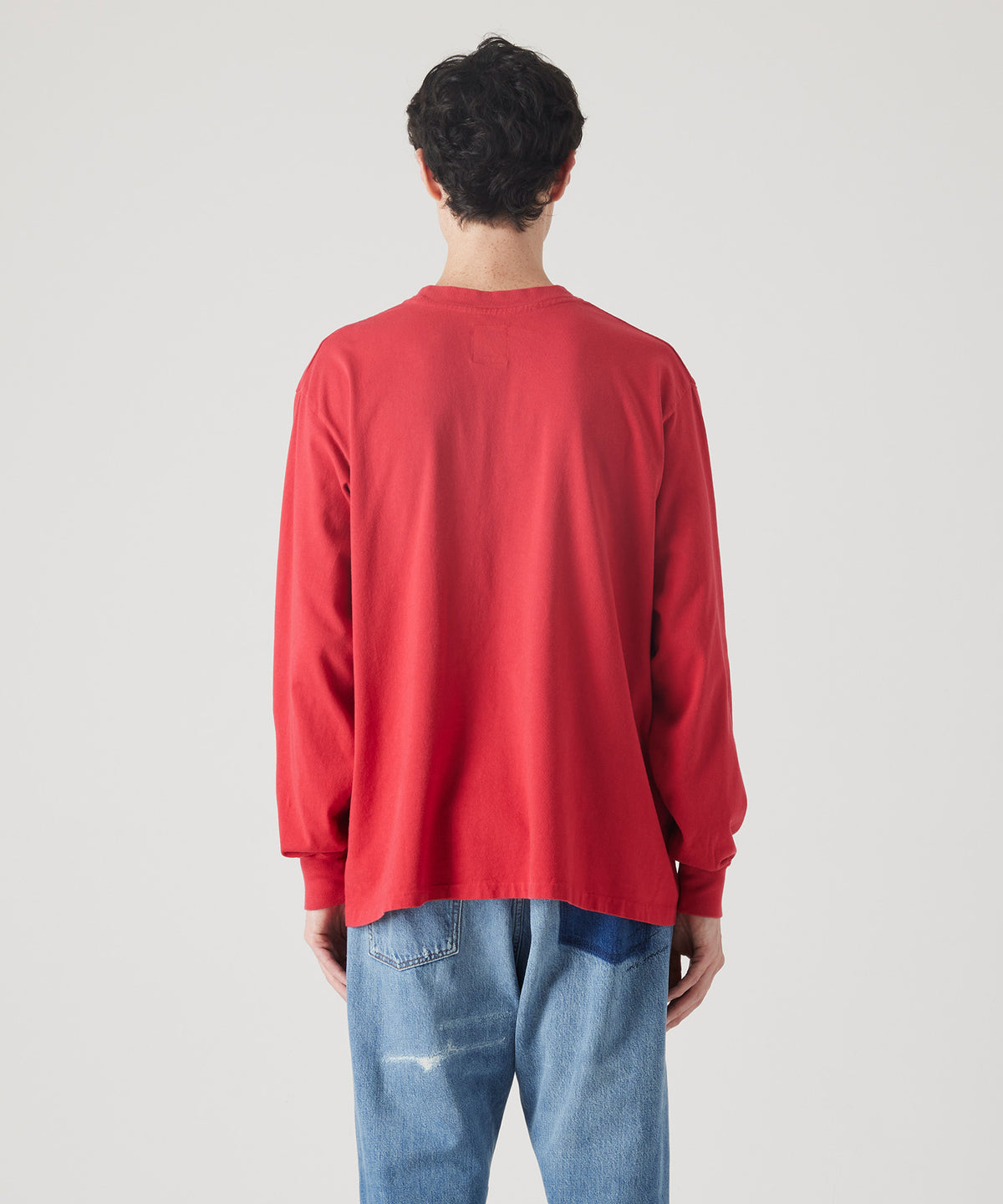 MAISON KITSUNÉ X KURO FADED RED LONG SLEEVE TEE