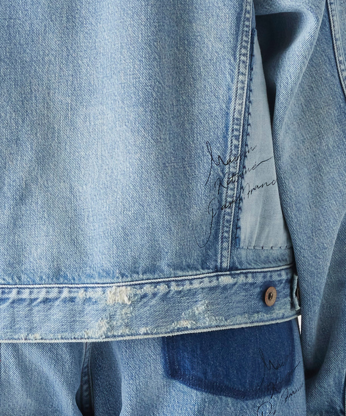 MAISON KITSUNÉ X KURO PATCHWORK DENIM JACKET