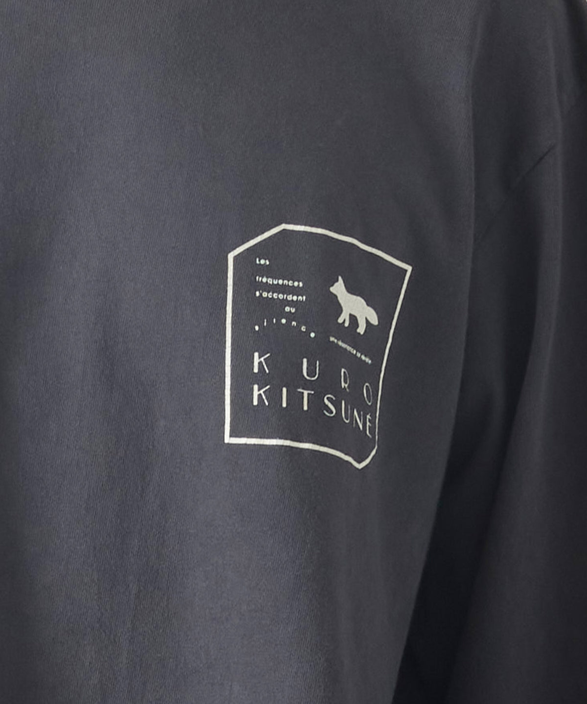 MAISON KITSUNÉ X KURO FADED BLACK LONG SLEEVE TEE