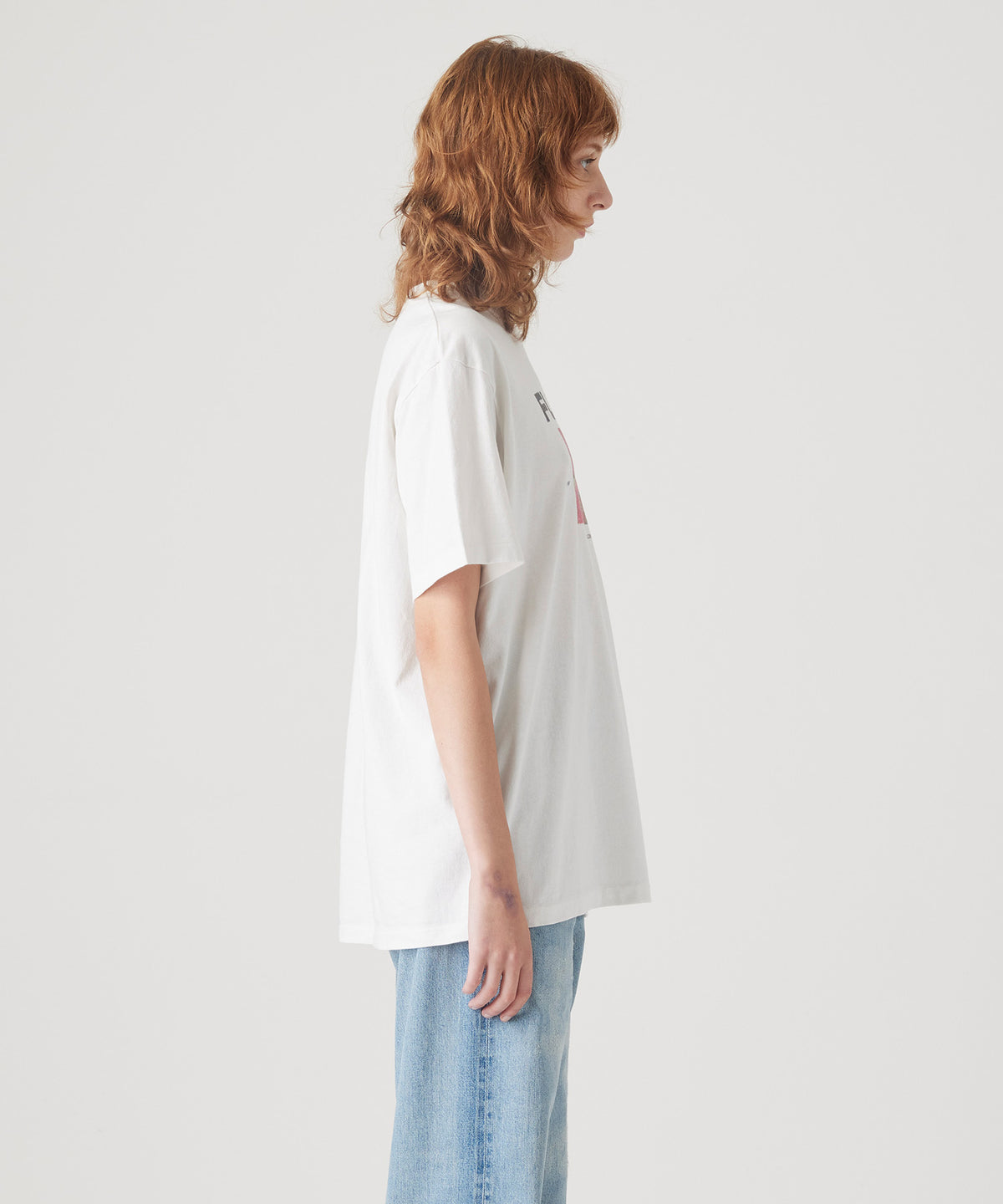 17/-ROUND SHAPE DYED TEE "Flame"