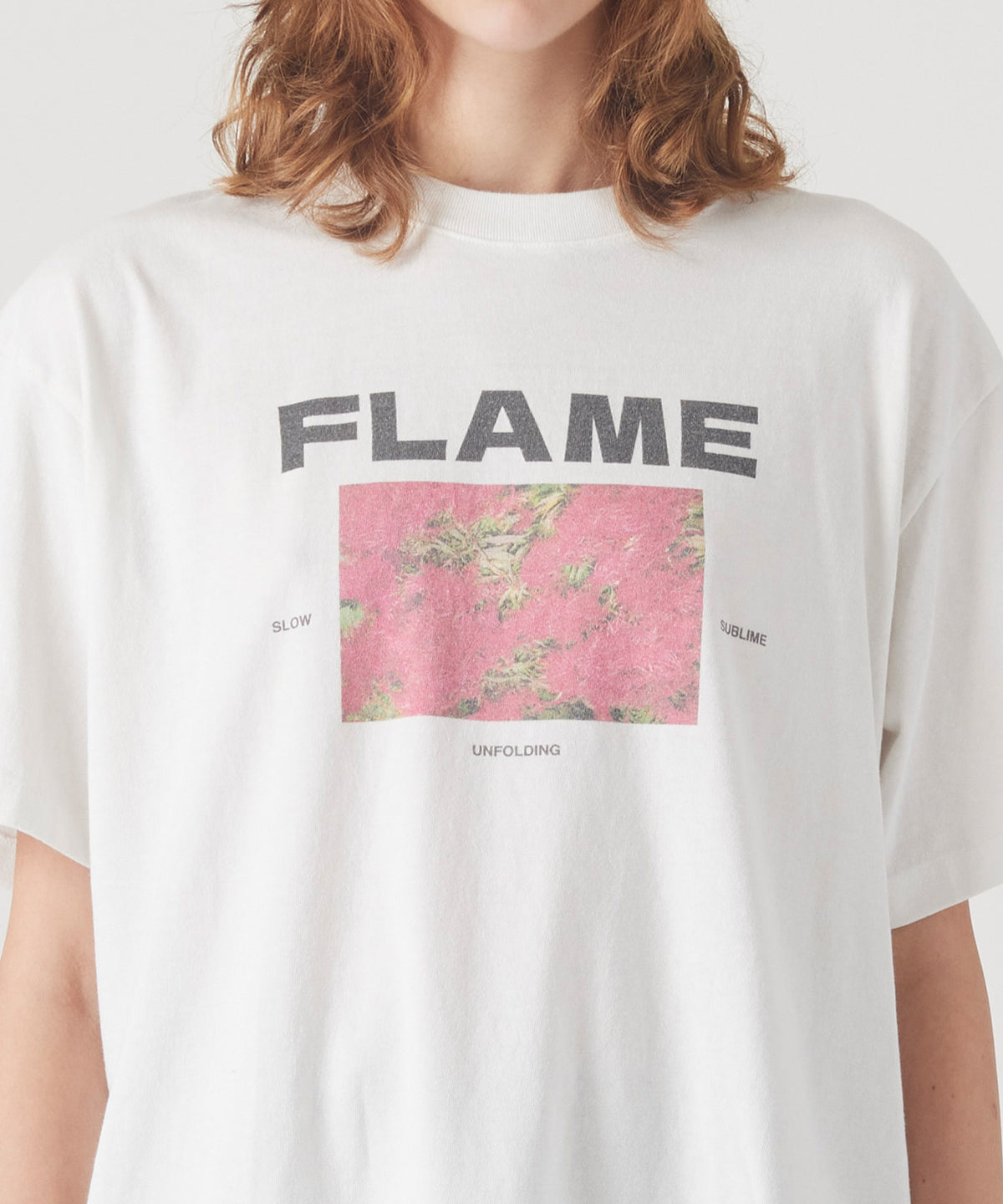 17/-ROUND SHAPE DYED TEE "Flame"