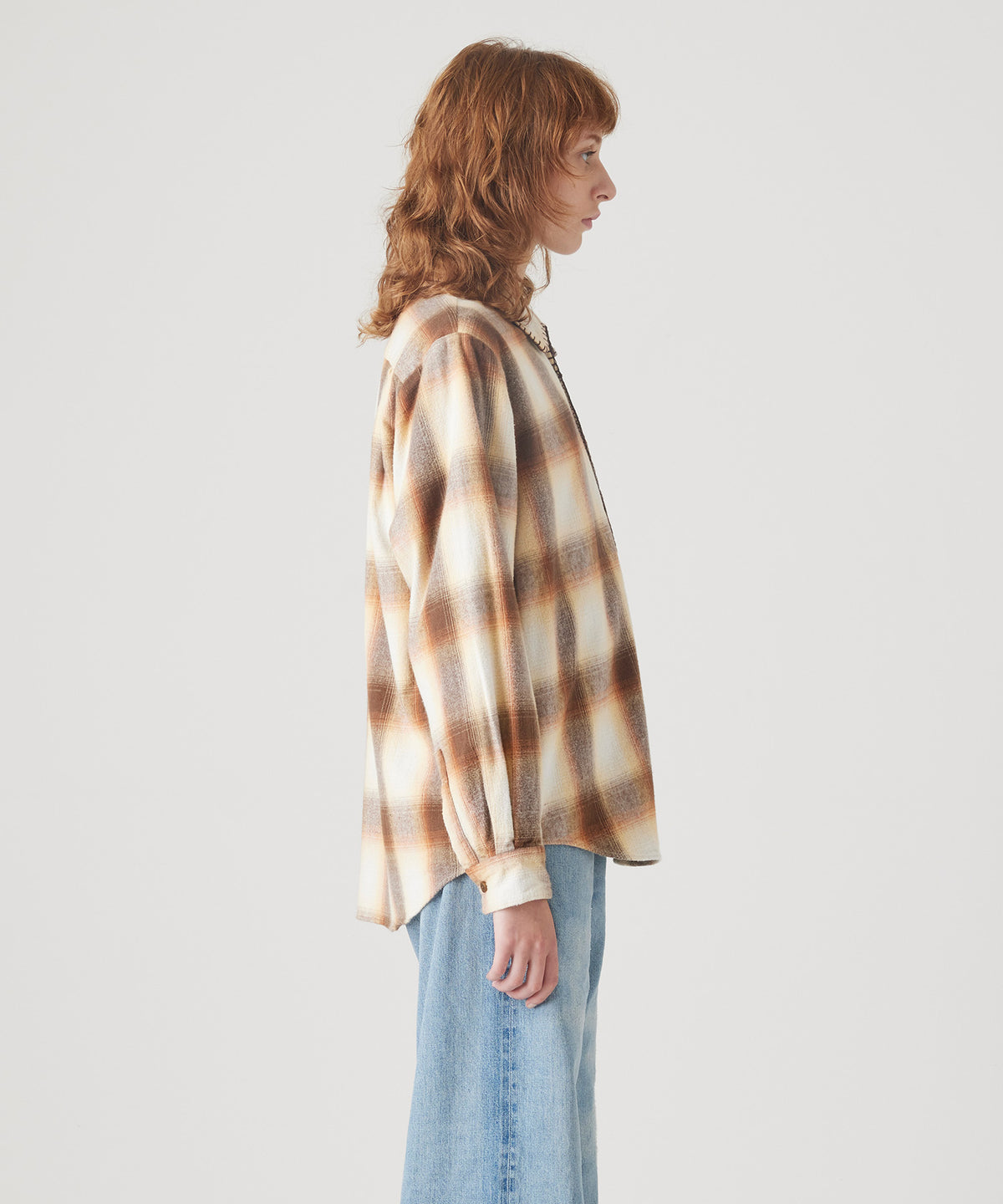 OMBRE BLANKET STITCH SHIRT