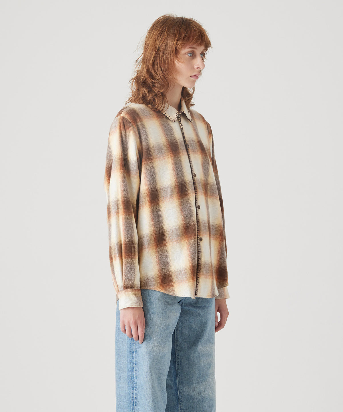 OMBRE BLANKET STITCH SHIRT