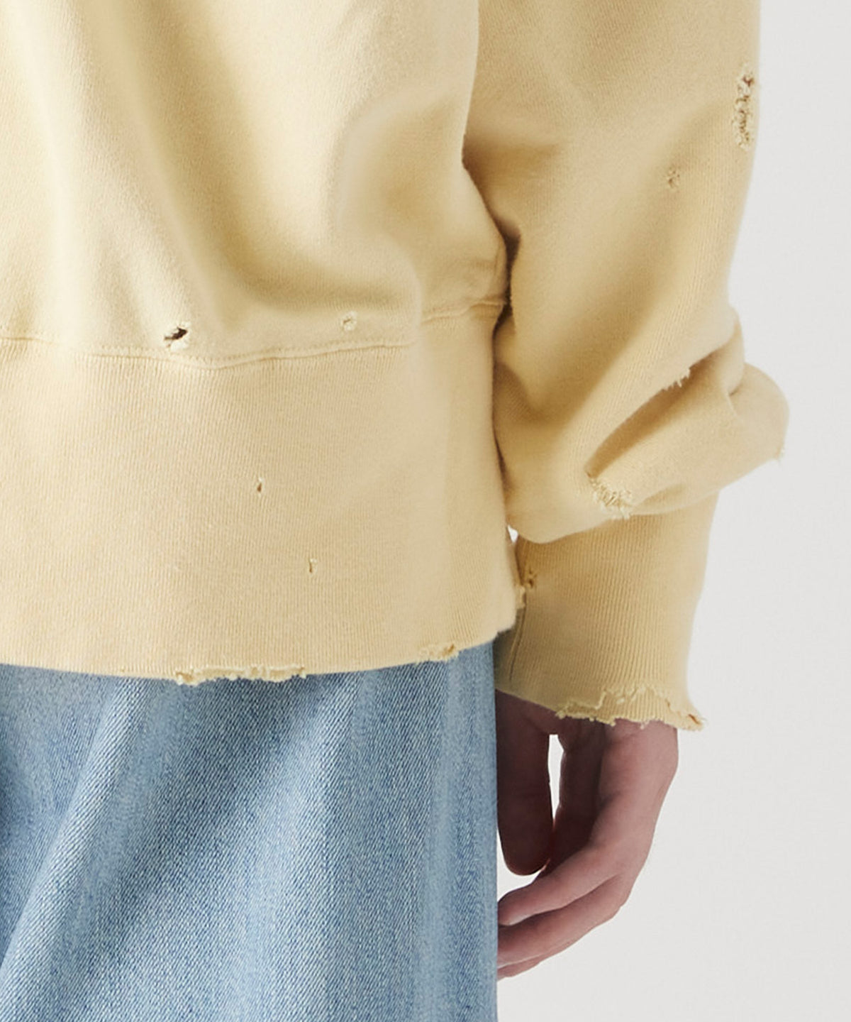 MORE DAMAGE WASHED SWEAT PARKA