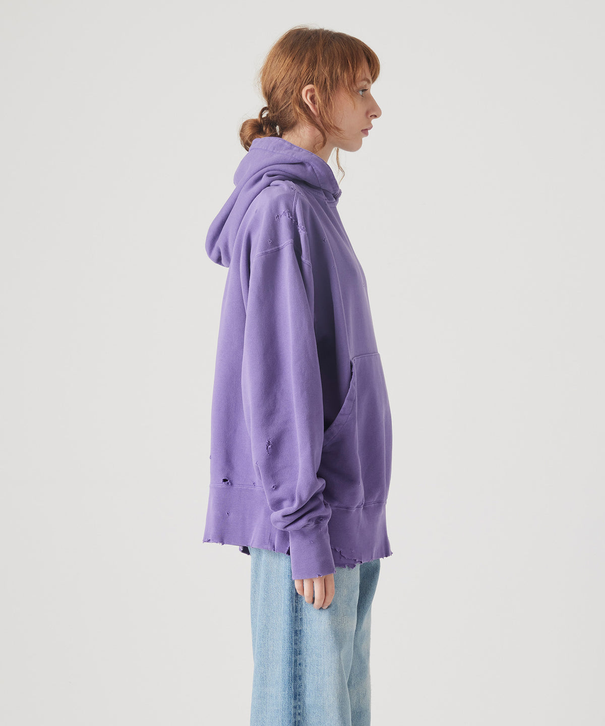 MORE DAMAGE WASHED SWEAT PARKA