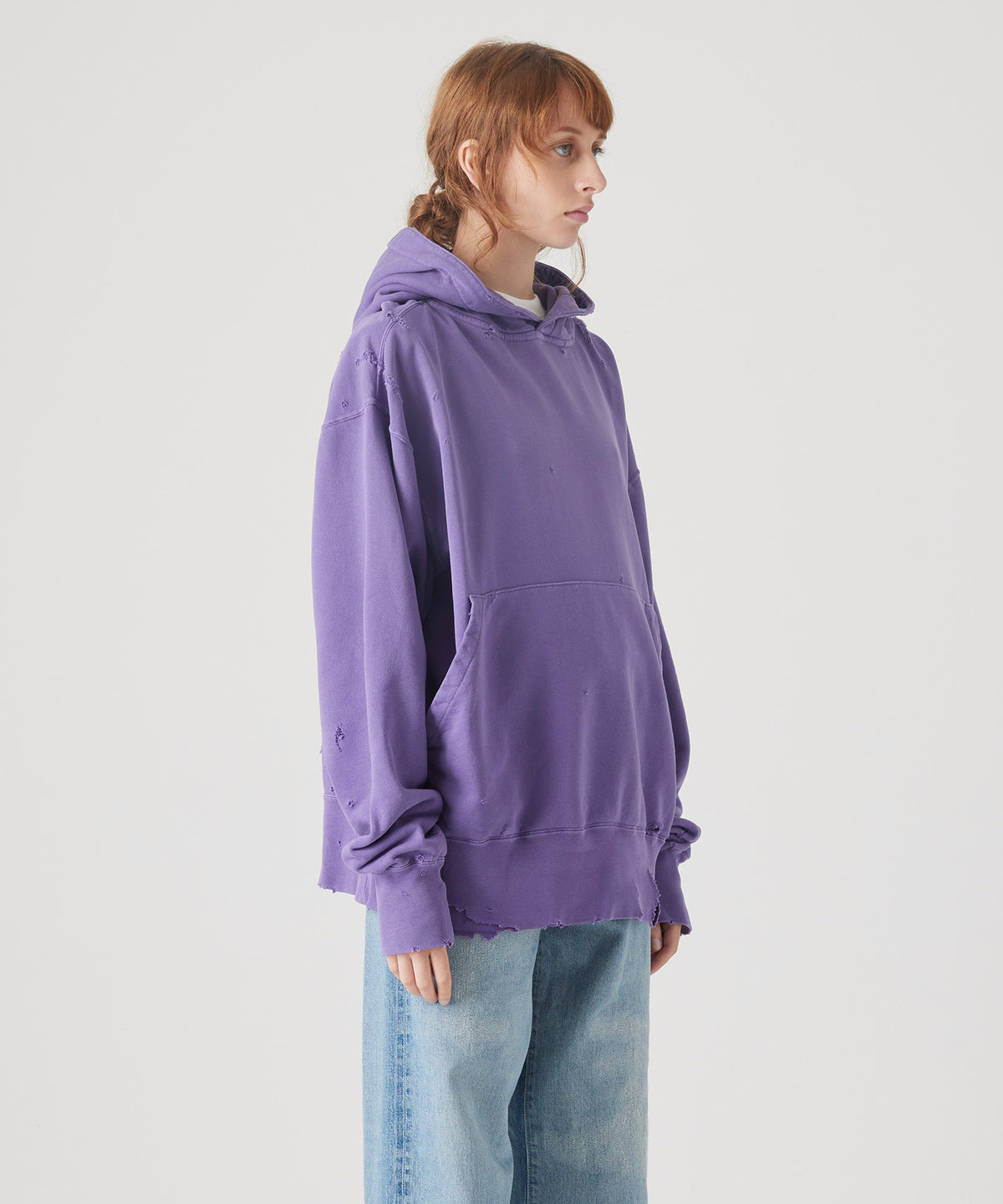 MORE DAMAGE WASHED SWEAT PARKA