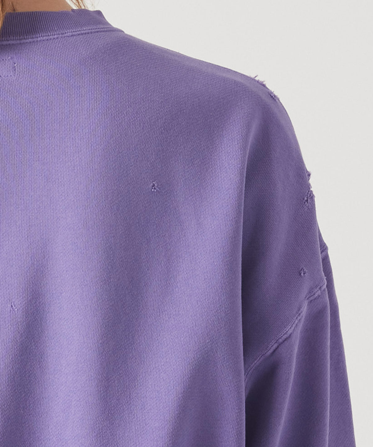 MORE DAMAGE WASHED CREW NECK SWEAT