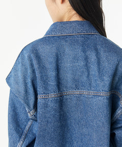 POWER SHOULDER DENIM JACKET