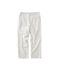 DRAWN WORK EASY PANTS / WHITE